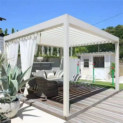 Electric Sun Louver Metal Framed Pergola