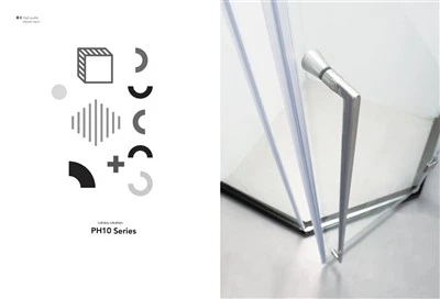Long Rectangular Handle Casement Glass Door Shower Room